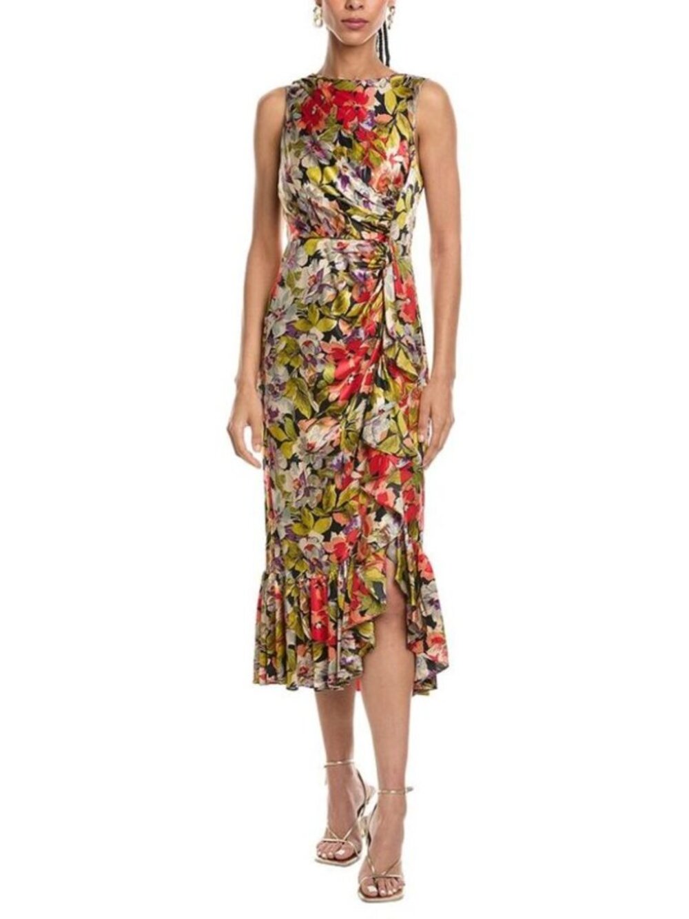 Cinq À Sept Women's Canyon Bloom Elvira 100% Silk Midi Dress, Size 8